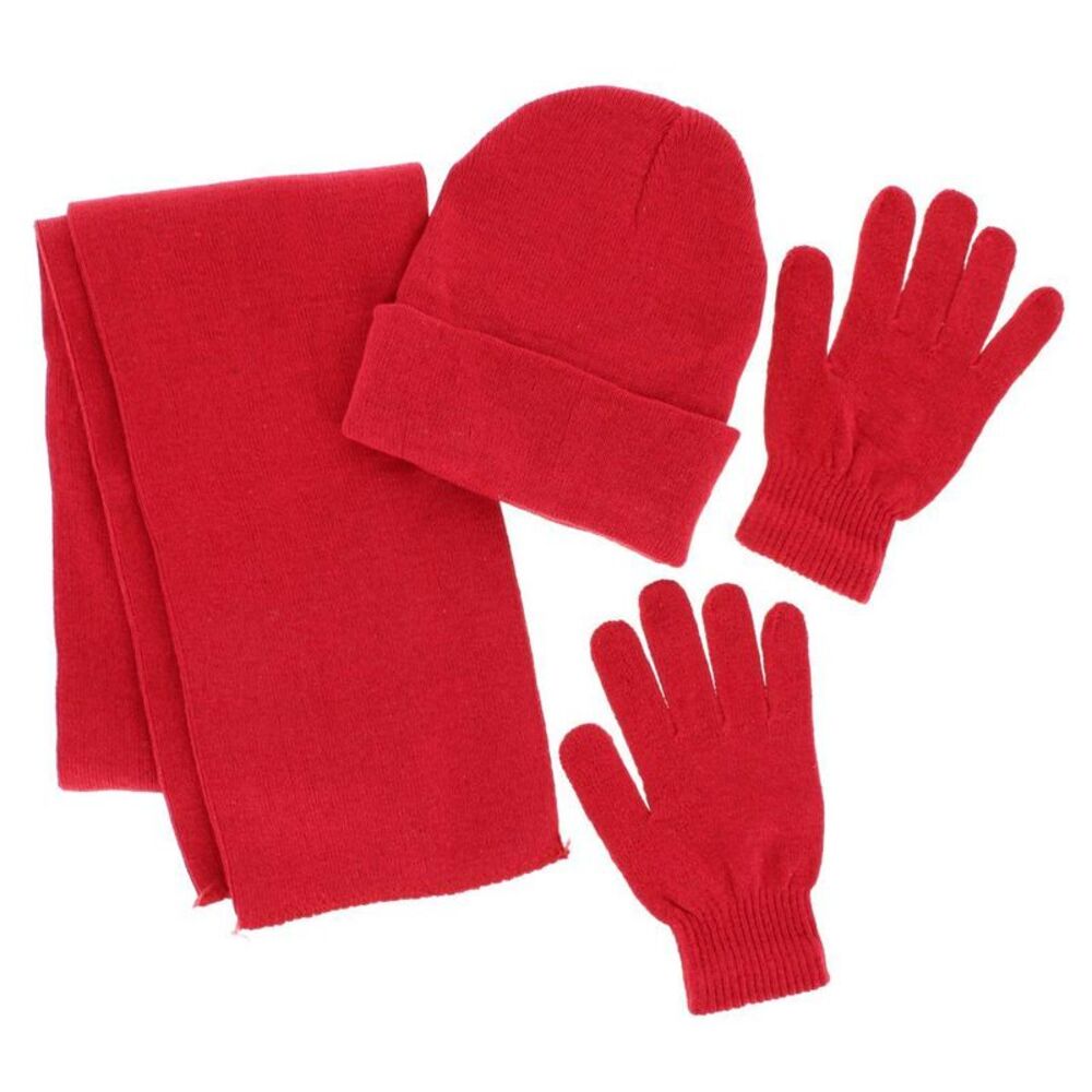 CTM Adult One Size Winter Beanie Hat Gloves and Scarf Set by Wootie